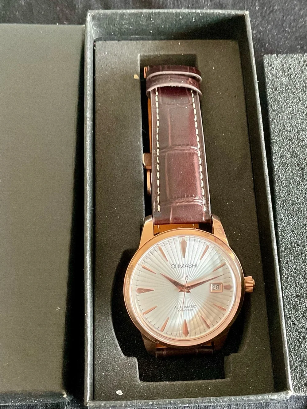 Brand New Automatic Oumashi Radiant Dial Cocktail Watch w Date
